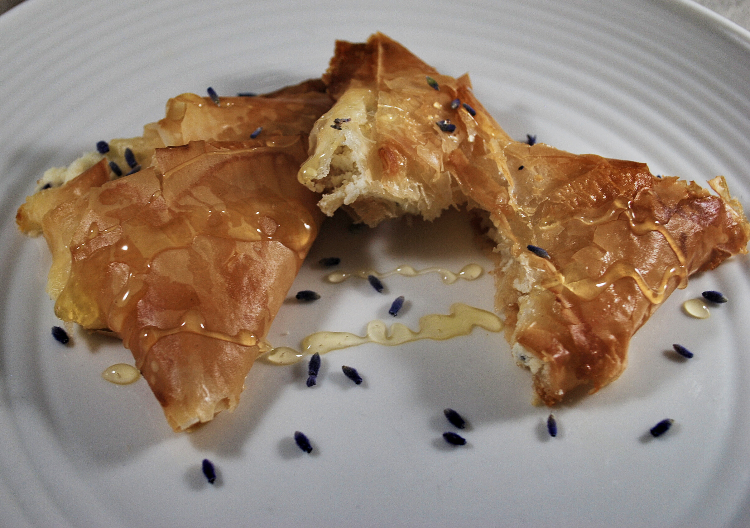 Honey And Lavender Goat Cheese Triangles - Iris And Honey