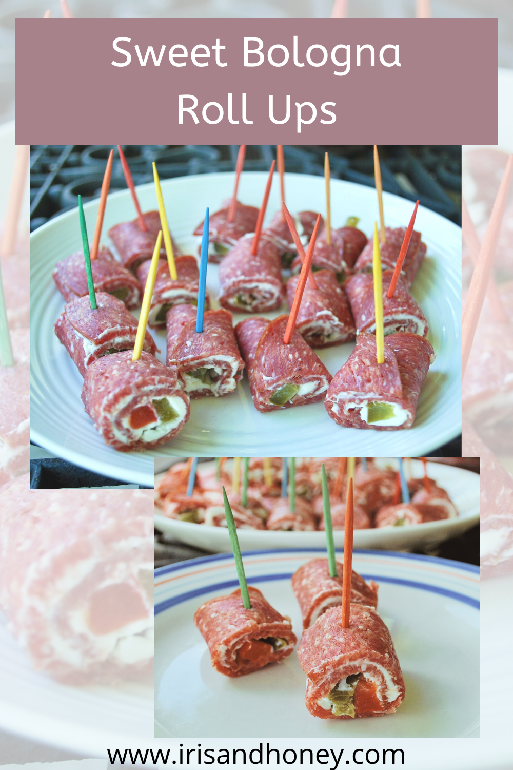 Sweet Bologna Roll Ups with Cream Cheese and Bell Peppers